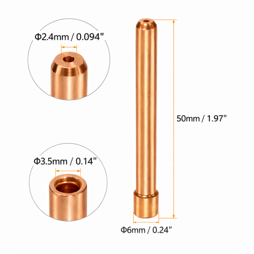 WP-17/18/26 TIG COLLET (BRASS) 2.4MM